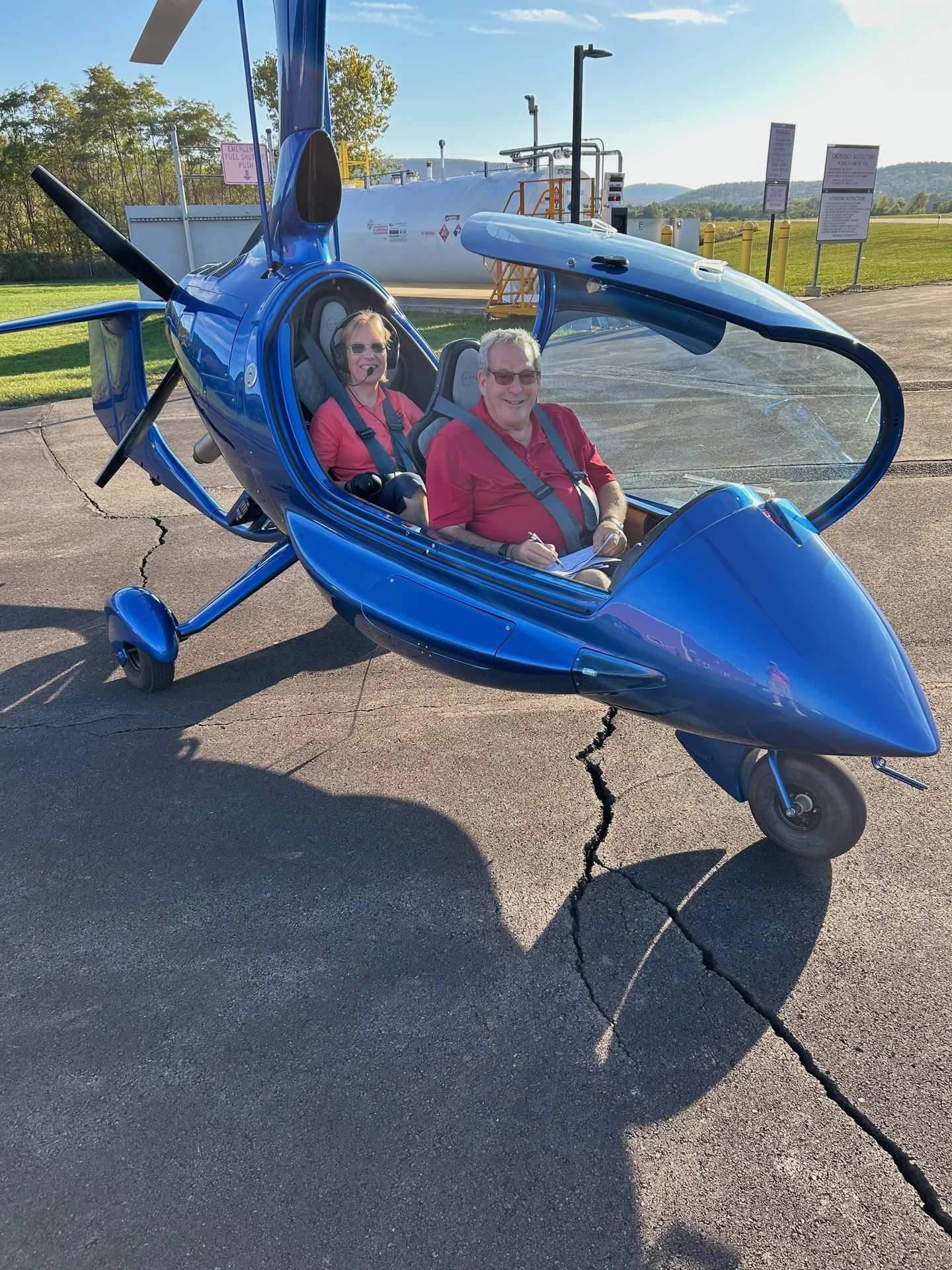 Norm and Elise Isler in the cockpit of the ELA Eclipse Evo, ready to fly